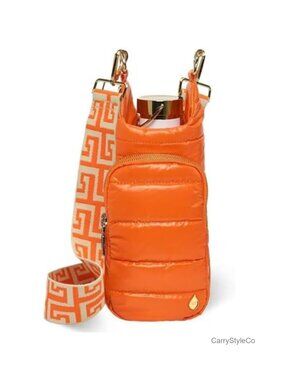 Quilted Crossbody Water Bottle Holder Bag with Phone Pocket Fits 32 oz